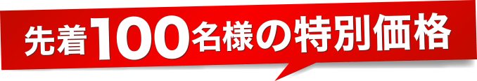 先着100名様の特別価格